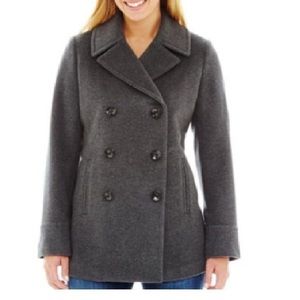 St John’s Bay wool cashmere blend pea coat